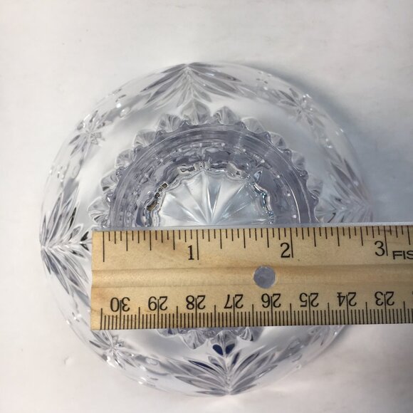 Mikasa Christmas Night Footed Bowl Trees Stars Etching 4" High 6" Diameter - Picture 5 of 7